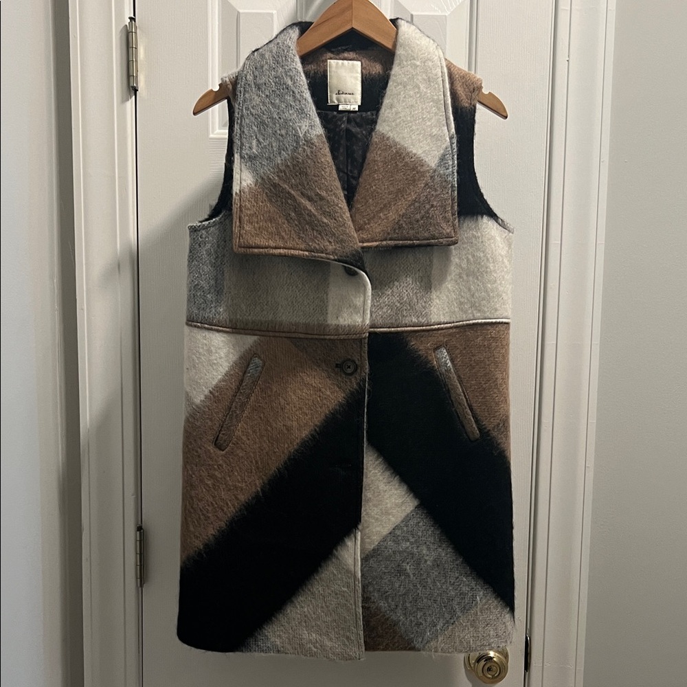 Anthropologie Elevenses Multicolor Wool Vest
